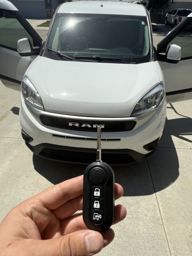 Ram ProMaster City flip key replacement made on site in Spokane, WA