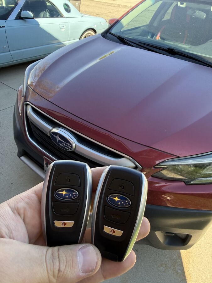 Subaru Outback push-to-start key fobs replaced by a mobile locksmith in Spokane, WA